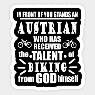 Austria Downhill Biking Cycling Mountain Bike Tour Sticker